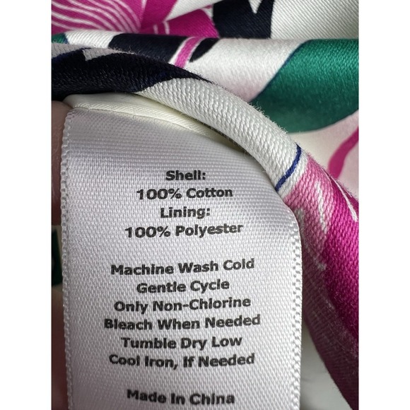 Talbots Floral Multicolor Lined Cotton Career Pencil Skirt Women's Size 10 - Picture 6 of 9